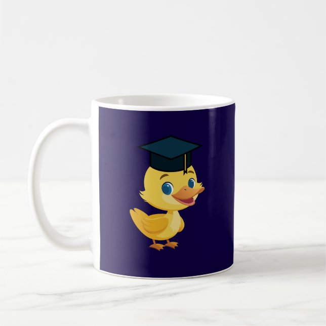 Caneca De Café Graduation Duck Duckie Duckling (Esquerda)