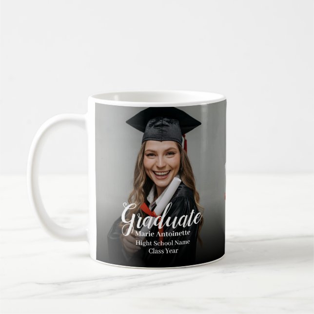 Caneca De Café Graduation Gifts Class Graduate Photo (Esquerda)