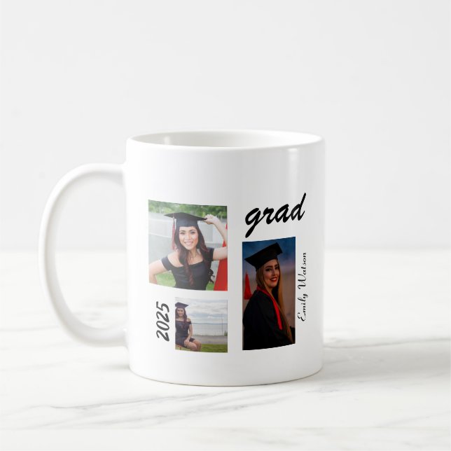 Caneca De Café Graduation Grad 2025 personalized  (Esquerda)