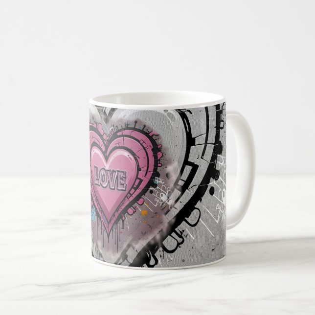 Caneca De Café Graffiti AMOR (Frente Esquerda)