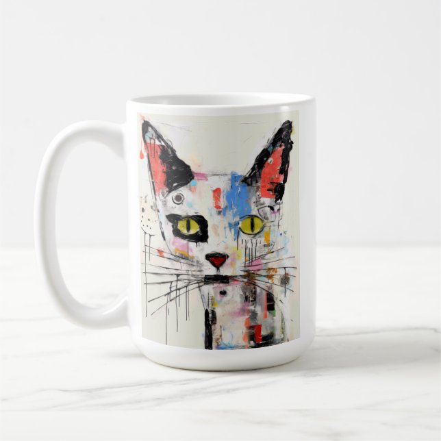 Caneca De Café Graffiti Cat Urban Cool Feline (Esquerda)