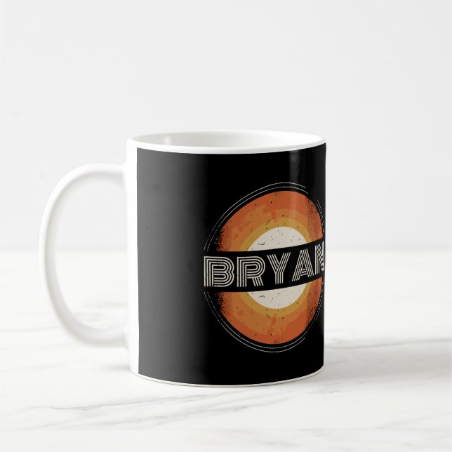 Caneca De Café Gráfico 365 Nome Bryan Retro Personalizado Vi (Esquerda)