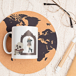 Caneca De Café Gráfico Acadêmico Escuro com Foto