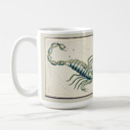 Caneca De Café Gráfico Astronômico Antiguo Scorpio Zodiac