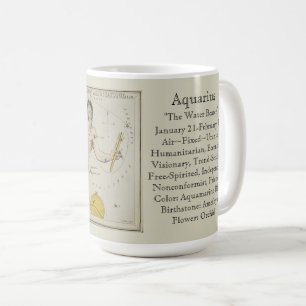 Caneca De Café Gráfico Astronômico Astronômico do Zodíaco Aquário