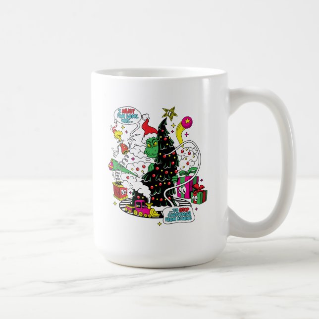 Caneca De Café Gráfico Colorido de Natal do Grinch (Direita)