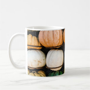 Caneca De Café Gráfico de abóboras laranja e verde