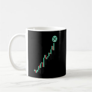 Caneca De Café Gráfico De Ações Para A Moon Ripple XRP Moeda Crip