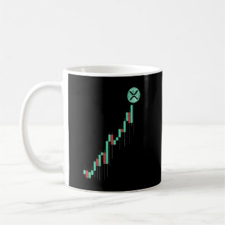 Caneca De Café Gráfico De Ações Para A Moon Ripple XRP Moeda Crip
