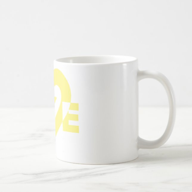 Caneca De Café Gráfico de Amor legal, Amarelo (Direita)