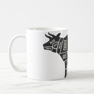Caneca De Café Gráfico de Botões de Vaca