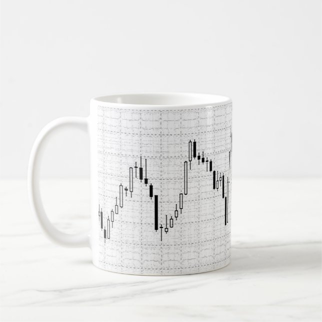 Caneca De Café Gráfico de candlesticks Forex (Esquerda)