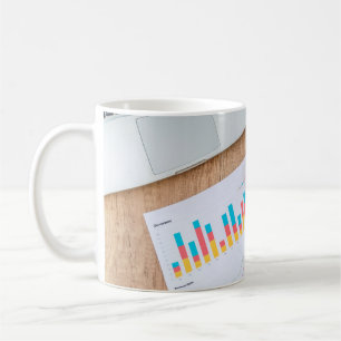 Caneca De Café Gráfico de dados financeiros