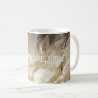 Caneca De Café Gráfico de Energia Elegante Clara Quartz Personali