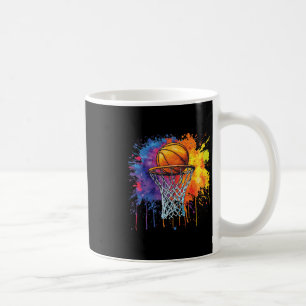 Caneca De Café Gráfico de gotejamento colorido Sketll 1
