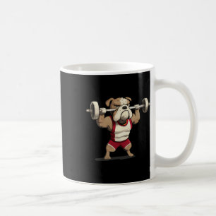 Caneca De Café Gráfico de Levantamento de Peso Bulldog Animal Fit