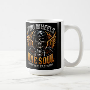 Caneca De Café 🦅 Gráfico de Liberdade de Motocicleta para Motoci