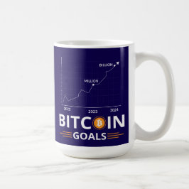 Caneca De Café Gráfico de Metas do Bitcoin Crescimento da Criptom
