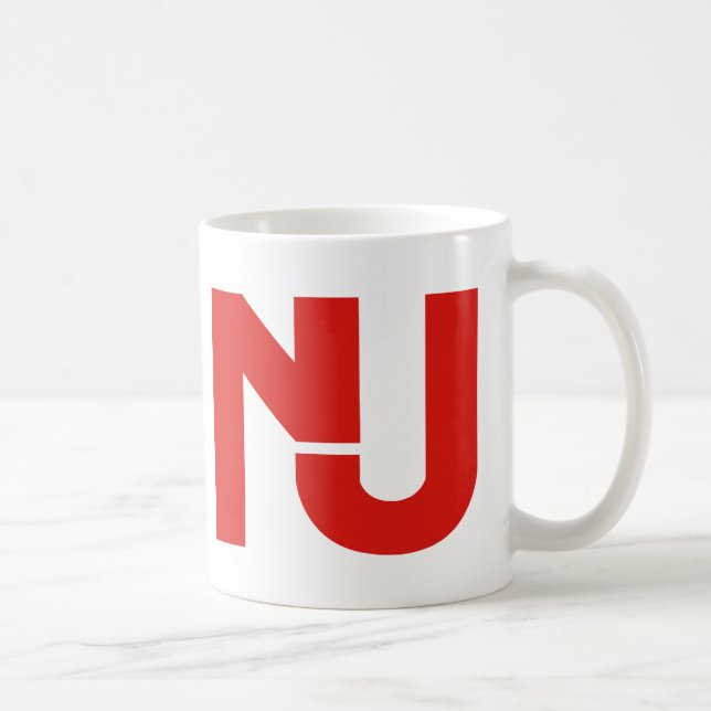 Caneca De Café Gráfico de NJ (vermelho) (Direita)