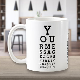 Caneca De Café Gráfico de Optometrista de Visão Divertida com Men