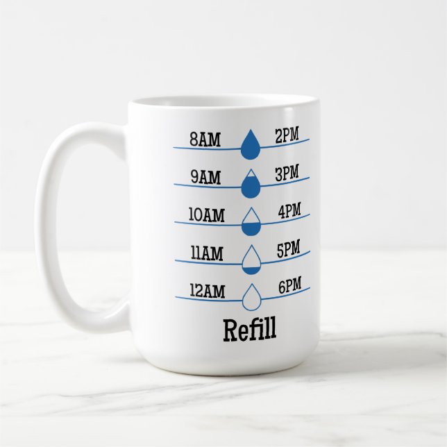 Caneca De Café Gráfico de Reabastecimento (Esquerda)