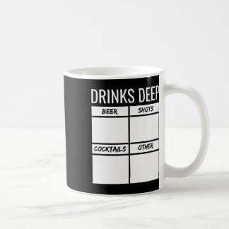Caneca De Café Gráfico de Tally de Bebendo Profundo para Bachelor