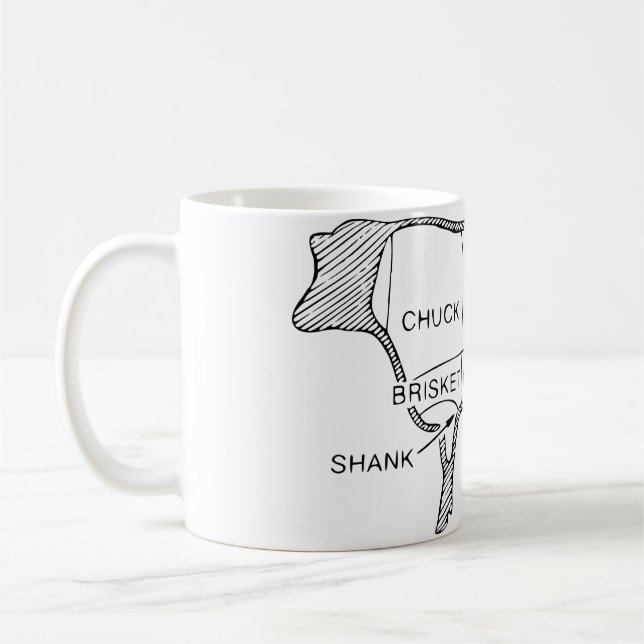 Caneca De Café Gráfico do Botão da Vaca (2) (Esquerda)