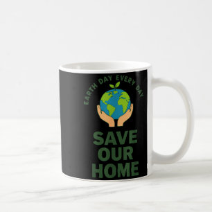 Caneca De Café gráfico do dia da terra salve nossa casa 