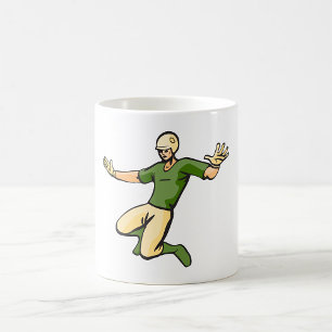 Caneca De Café Gráfico do esporte com jogador de beisebol retroat