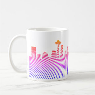Caneca De Café gráfico do horizonte literal Seattle
