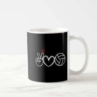 Caneca De Café Gráfico do jogador de voleibol do Peace Love