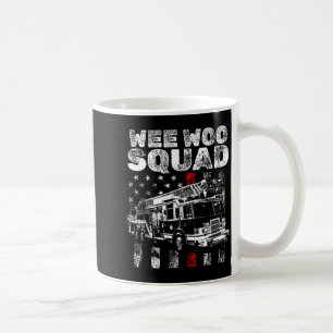 Caneca De Café Gráfico engraçado de bombeiro com bandeira america