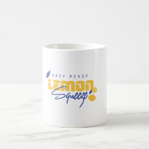 Caneca De Café Gráfico Fácil Peasy Lemon Squeezy