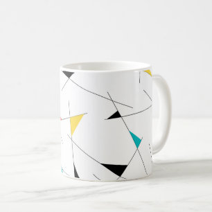 Caneca De Café Gráfico geométrico moderno, moderno, moderno, si