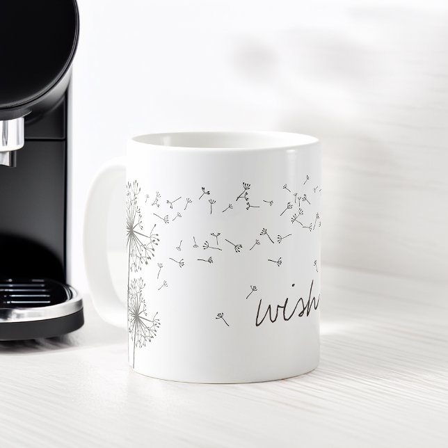 Caneca De Café Gráfico Inspiron Wish Dandelion (Inspiring Wish Dandelion Graphic Coffee Mug)