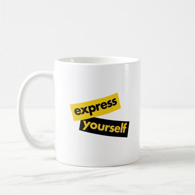 Caneca De Café Gráfico moderno, vibrante e ousado de se Expressar (Esquerda)