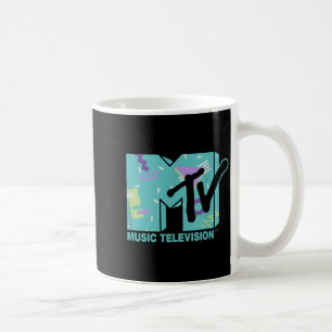 Caneca De Café Gráfico MTV Pastel Memphis Retro Anos 80
