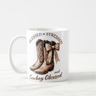 Caneca De Café Gráfico ocidental - Camisa de três blendas obcecad
