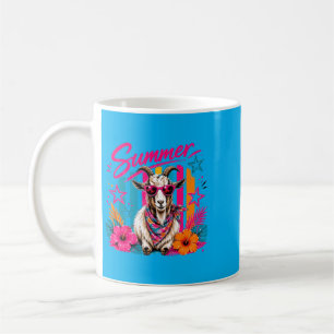 Caneca De Café Gráfico Retro Listrado de Verão de Cabra Costeira 
