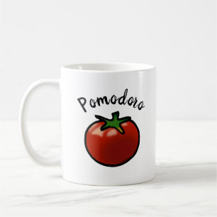 Caneca De Café Gràfico Rústico de Tomate Italiano Pomodoro