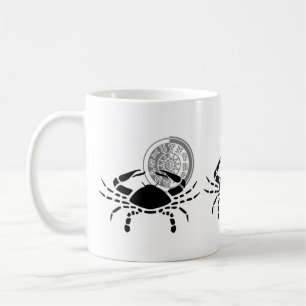 Caneca De Café Gráfico Zodiac do caranguejo estilo grego
