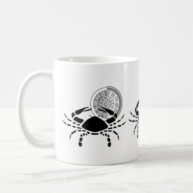 Caneca De Café Gráfico Zodiac do caranguejo estilo grego (Esquerda)