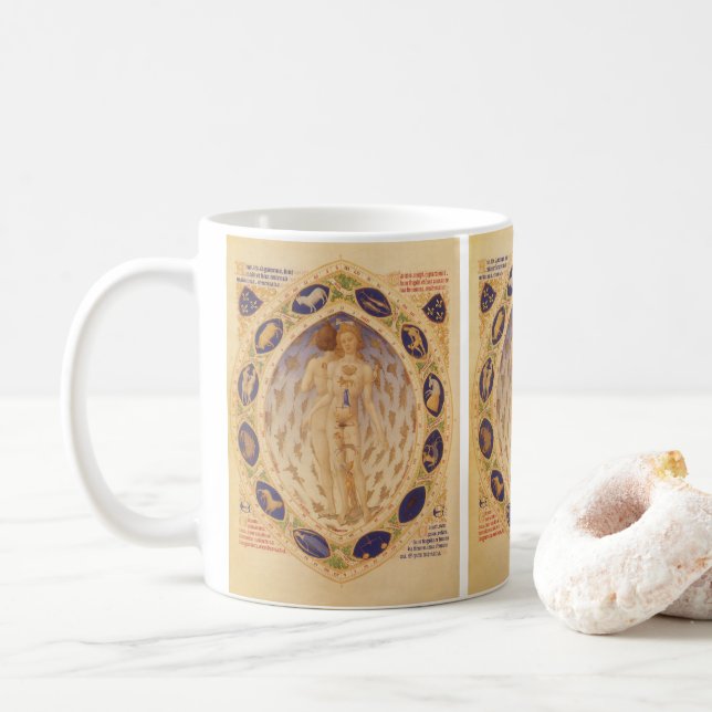 Caneca De Café Gráfico Zodíaco Celestial Antiquado, Astrologia Vi (Com Donut)