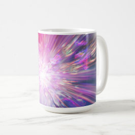 Caneca De Café Gráficos abstratos de explosão de energia rosa e a