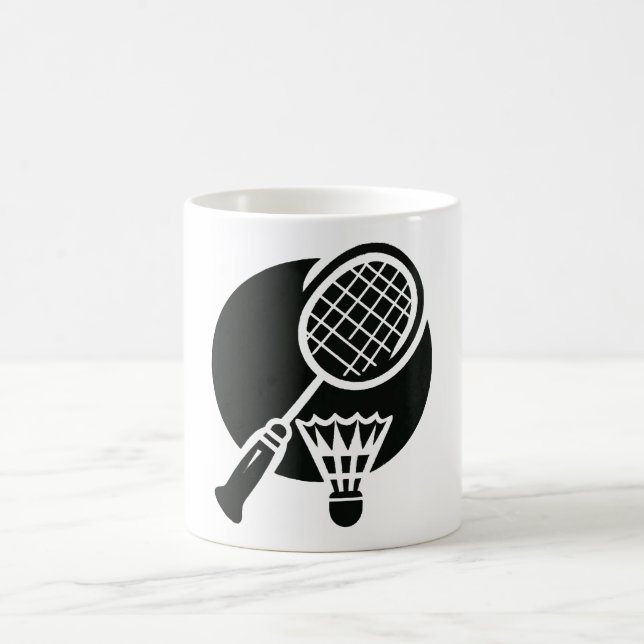 Caneca De Café Gráficos de Badminton (Centro)