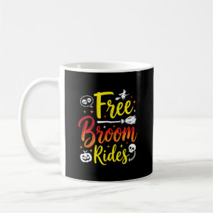 Caneca De Café Gráficos de Bruxa de Passeios de Vassoura Grátis d