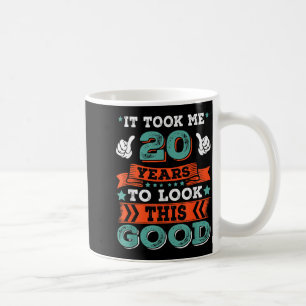 Caneca De Café Gráficos de Citação de Aniversário de 20 Anos Engr
