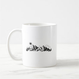 Caneca De Café Gráficos de montanhas