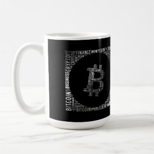 Caneca De Café Gráficos de wordart com logotipo Bitmoney