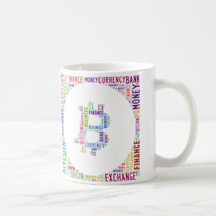 Caneca De Café Gráficos de wordart com logotipo Bitmoney